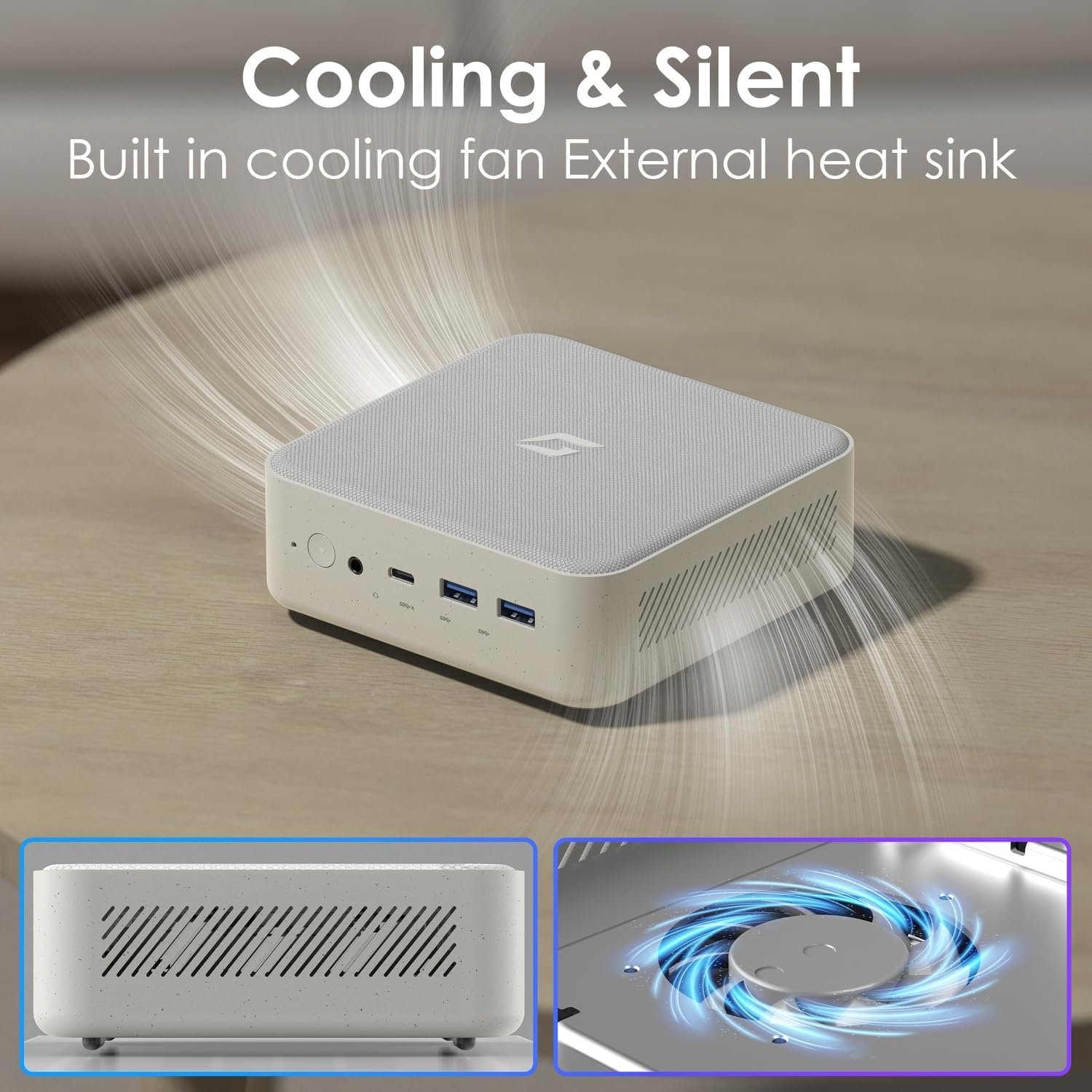 Mini PC Computers Gaming, AMD Ryzen 7 5700u (8C/16T,up to 4.3 GHz), Micro PC 64GB DDR4 RAM 2TB PCIe SSD, Small Desktop PC Supports 4K@60Hz/Triple Display/WiFi 5/BT5.0/HDMI+DP/Home/Office